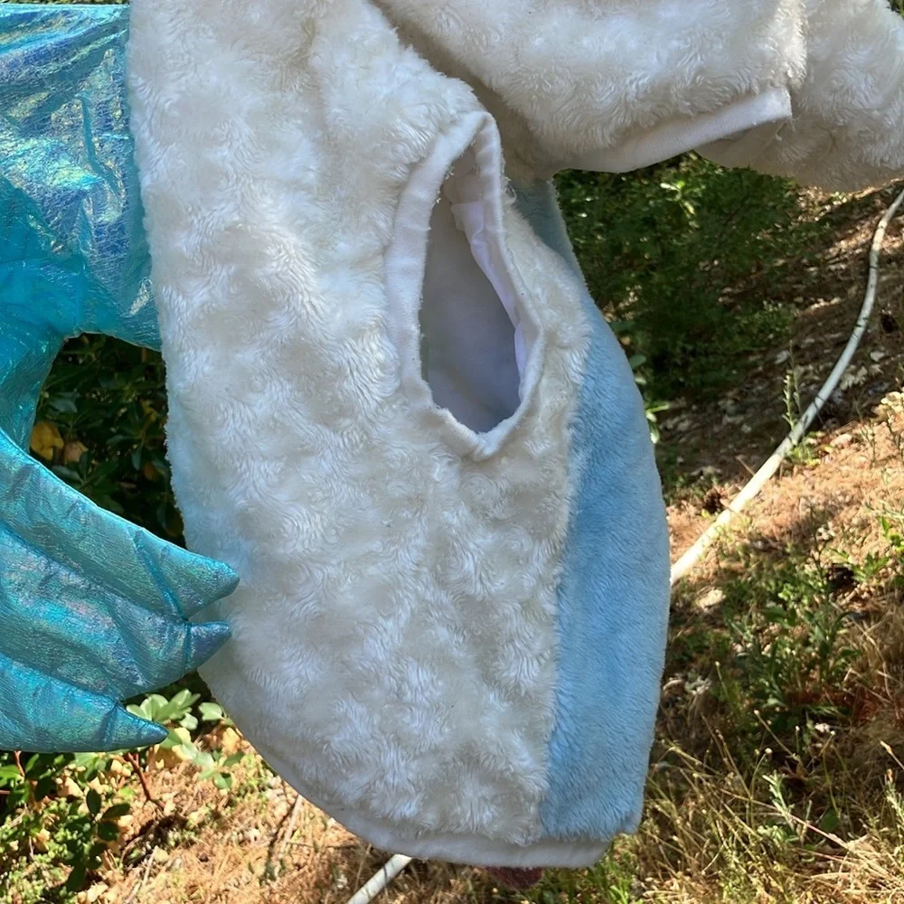 White and Blue Unicorn Costume with Wings